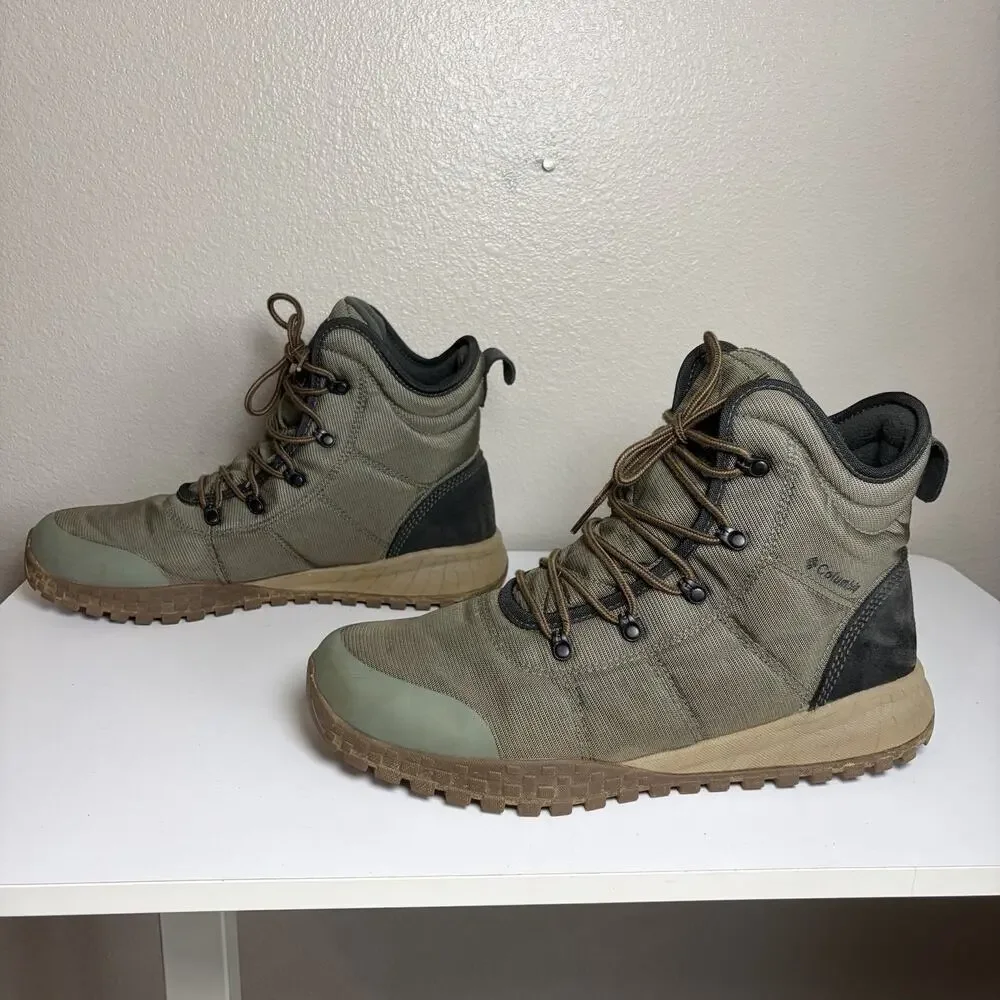 Columbia Fairbanks Mens Size 12 Green Boots Waterproof Omni-Heat YM0762-316